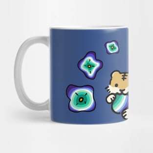 Gay Men's Flag of Adorable Tiger with Cute Flower Mug